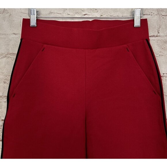 HUE Womens Work Ponte Knit 7/8 Slim Jogger Pant Work Style Deep Red Size S NEW - Picture 2 of 5